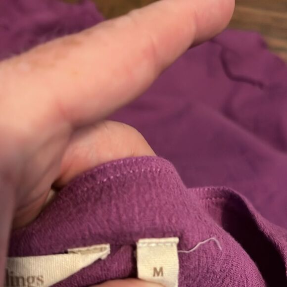 Soft Surroundings Boho Purple Ruffle Hem Tunic Top Casual Feminine Contemporary - Picture 10 of 11